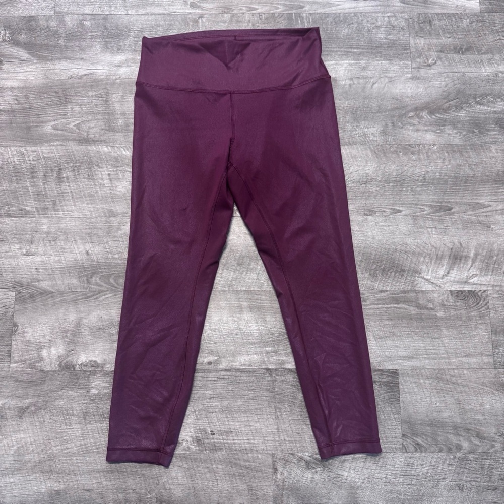 Lululemon Wunder Train High Rise Tight Legging Foil Red Merlot Womens Sz. 12